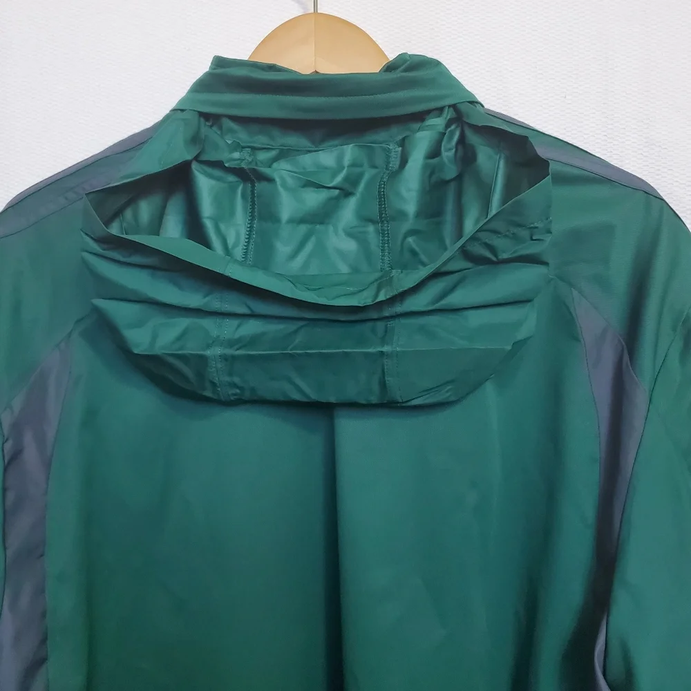 Adidas All Weather Jacket Stow Away Hood Green Mens XL